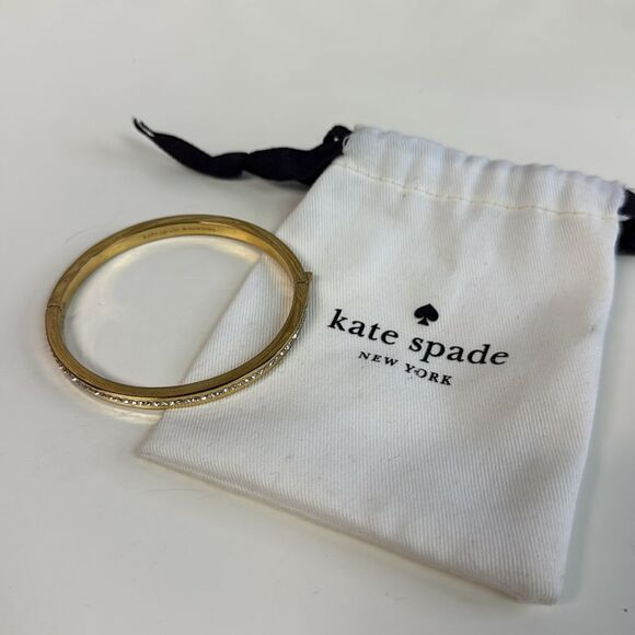 Kate Spade Gold & Crystal Hinged Bracelet - Picture 5 of 5